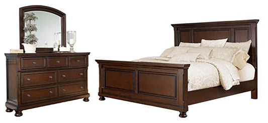 Porter Panel Bed With Mirrored Dresser