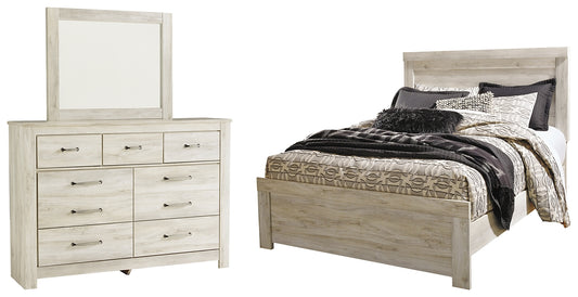 Bellaby Panel Bed With Mirrored Dresser