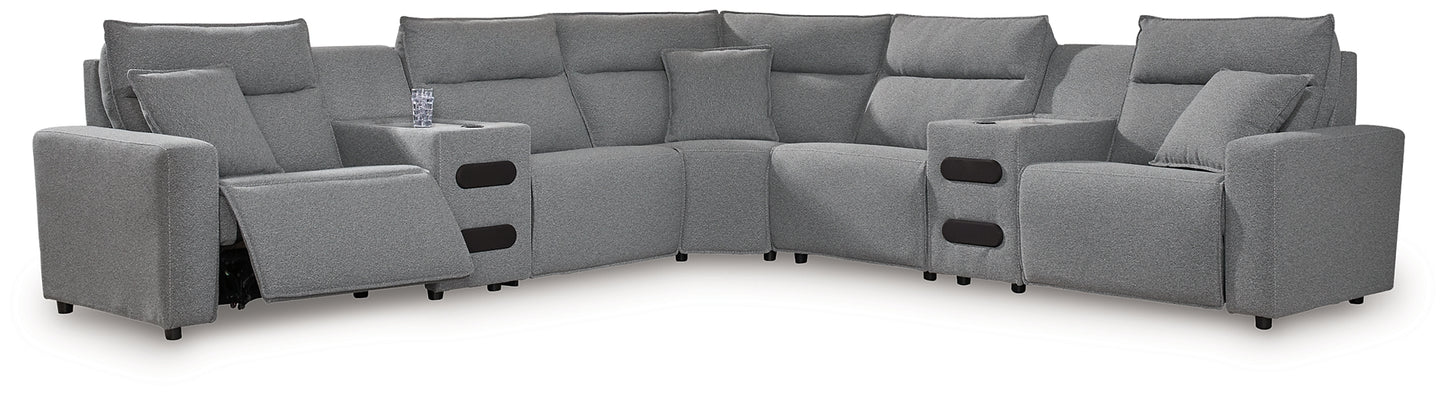 Modmax 7-Piece Power Reclining Sectional with Chaise