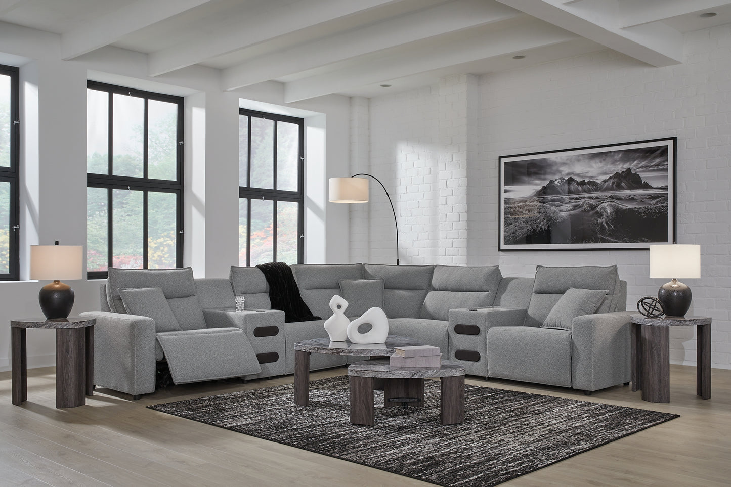 Modmax 7-Piece Power Reclining Sectional with Chaise
