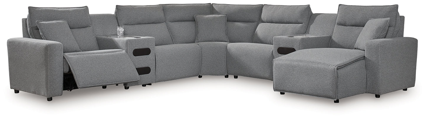 Modmax 7-Piece Power Reclining Sectional with Chaise