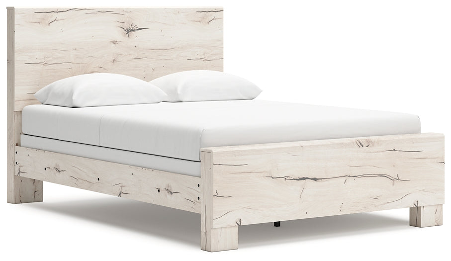 Lawroy Queen Panel Bed with Mirrored Dresser and Chest