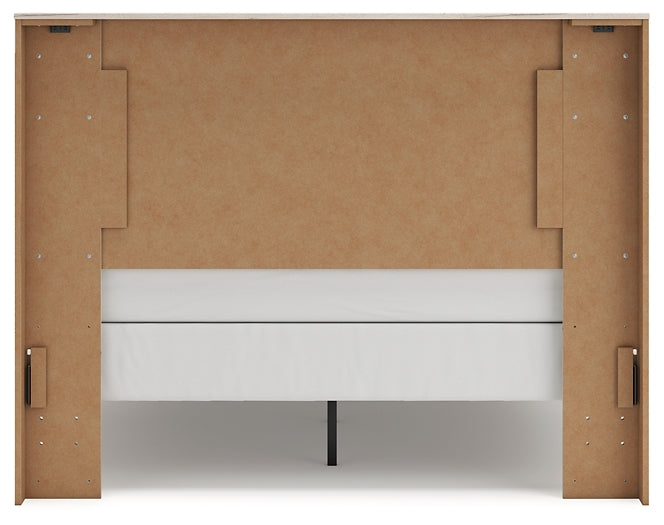 Lawroy Queen Panel Bed with Mirrored Dresser and Chest