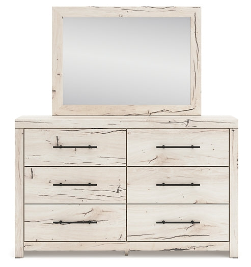 Lawroy Queen Panel Headboard with Mirrored Dresser