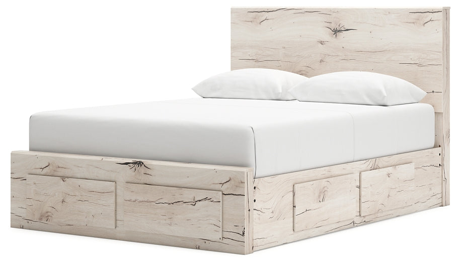 Lawroy Queen Panel Storage Bed with Mirrored Dresser, Chest and Nightstand