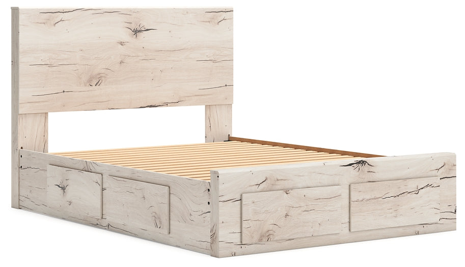 Lawroy Queen Panel Storage Bed with Mirrored Dresser, Chest and Nightstand