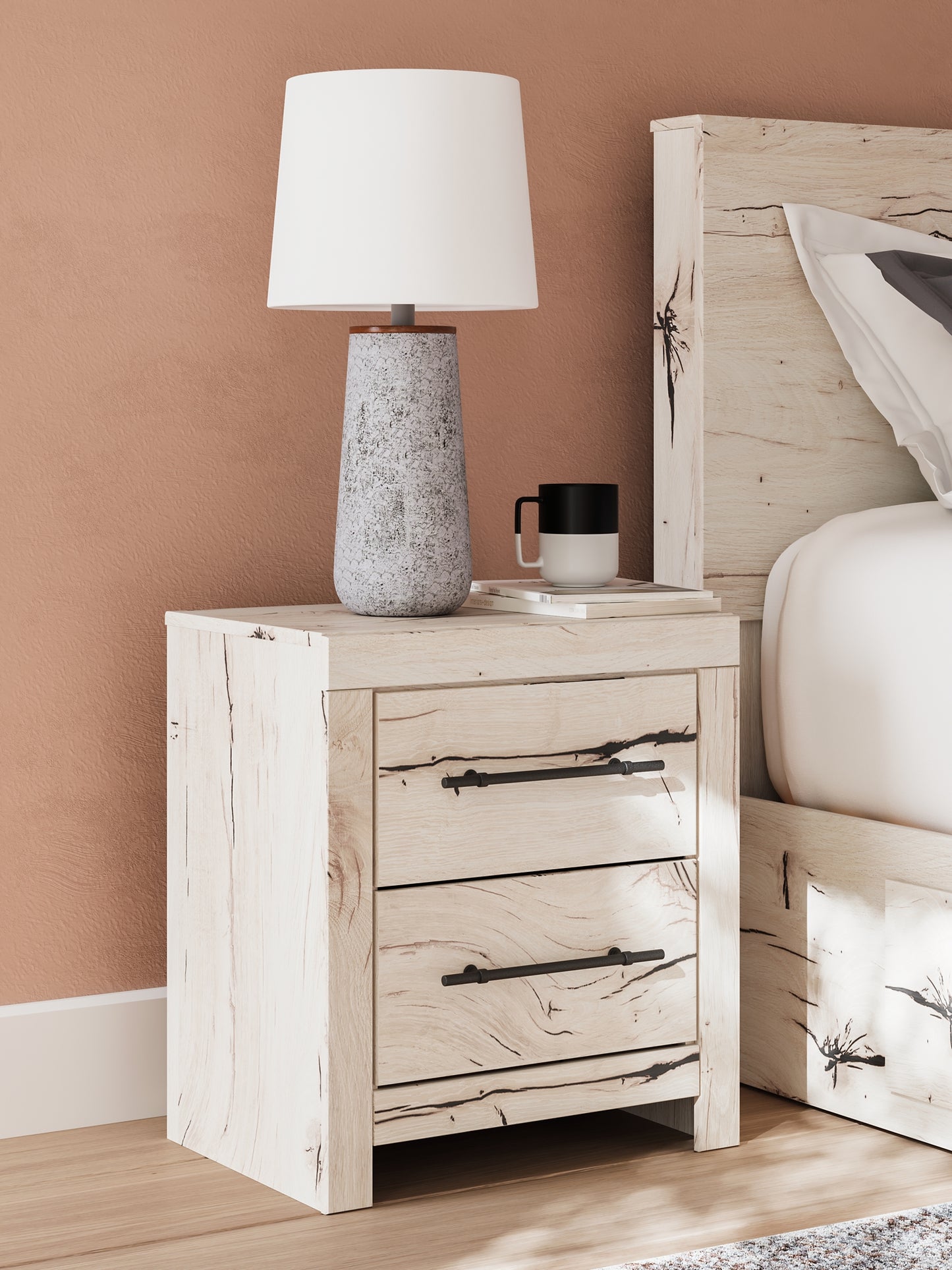 Lawroy Queen Panel Headboard with Mirrored Dresser and Nightstand