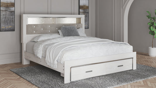 Altyra Upholstered Bookcase Bed With Storage