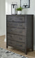 Montillan King Panel Bed with Mirrored Dresser, Chest and Nightstand