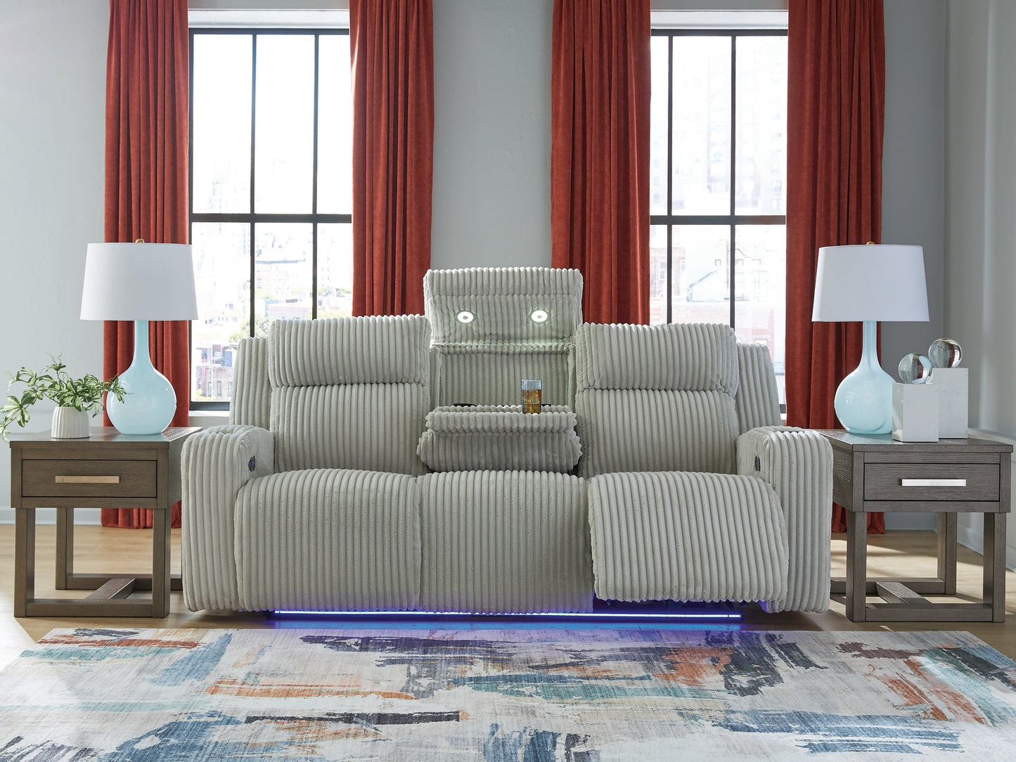 Forest Lake Pwr Rec Sofa With Adj Headrest