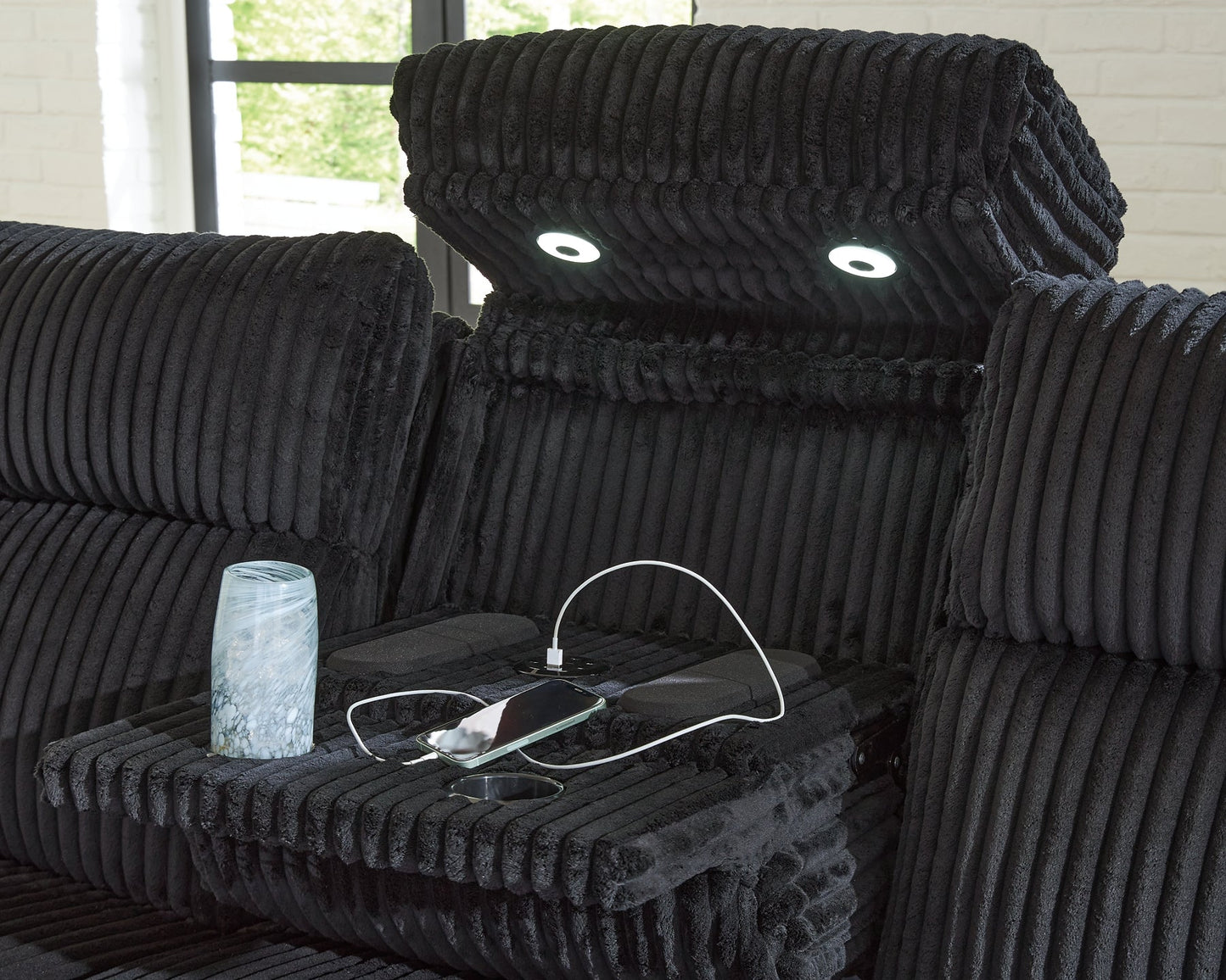 Forest Lake Pwr Rec Sofa With Adj Headrest