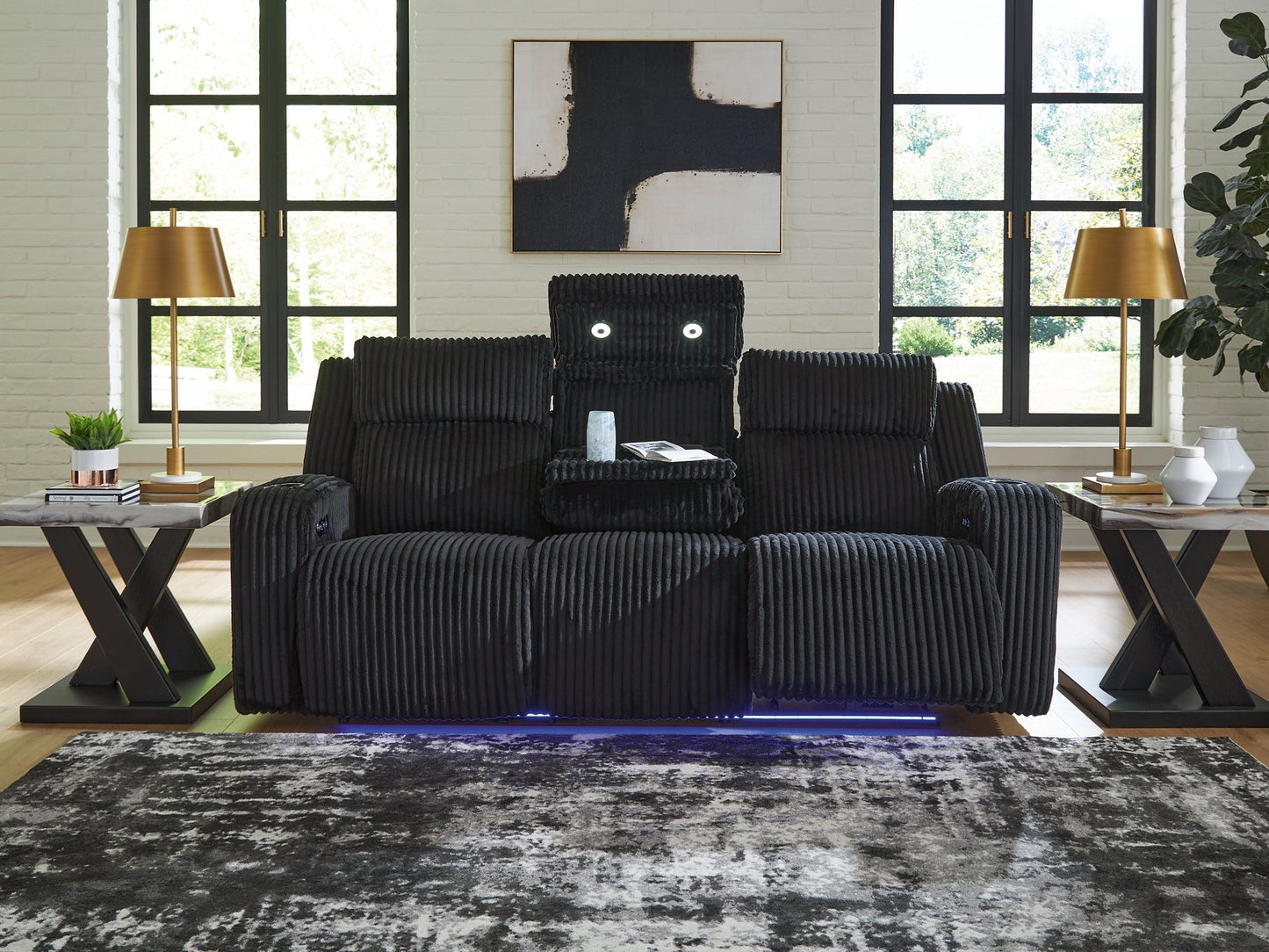 Forest Lake Pwr Rec Sofa With Adj Headrest