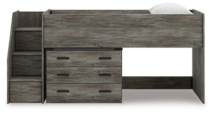 Frandern Twin Loft Bed with Drawer Storage