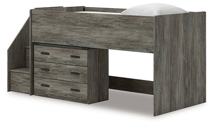 Frandern Twin Loft Bed with Drawer Storage