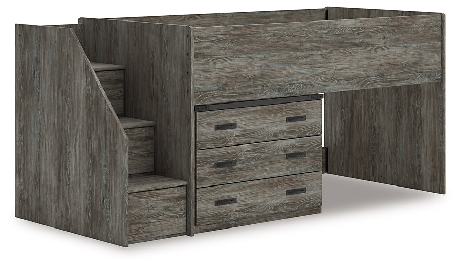 Frandern Twin Loft Bed with Drawer Storage