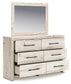 Lawroy Queen Panel Headboard with Mirrored Dresser