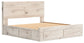 Lawroy King Panel Storage Bed with Mirrored Dresser and Chest