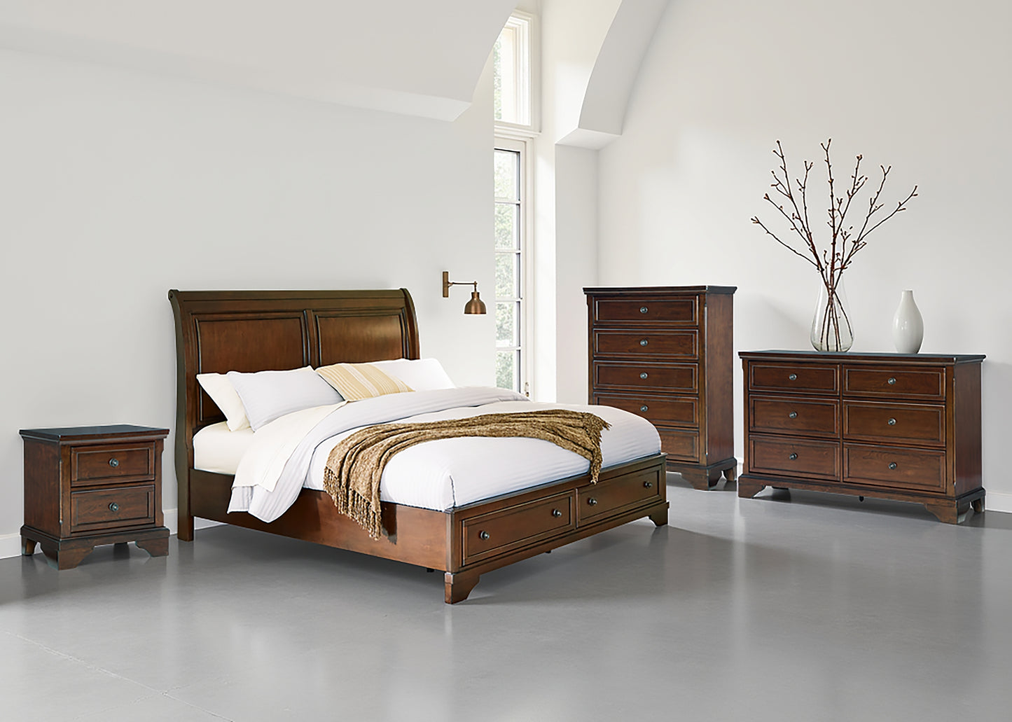 Trellington Queen Sleigh Storage Bed