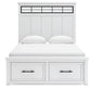 Ashbryn Queen Panel Storage Bed with Mirrored Dresser