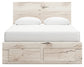 Lawroy Queen Panel Storage Bed with Mirrored Dresser and Chest