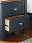 Landocken Twin Panel Headboard with Mirrored Dresser, Chest and Nightstand