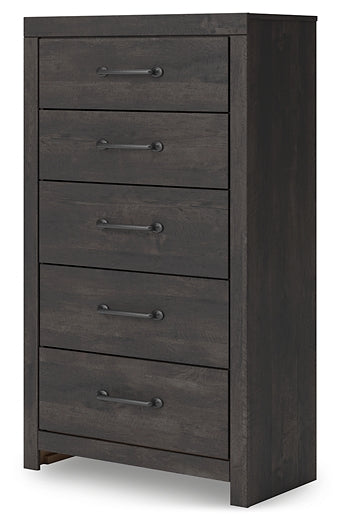 Hollivern Full Panel Bed with Storage with Mirrored Dresser, Chest and Nightstand