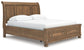Feddinger California King Storage Sleigh Bed with Mirrored Dresser and Chest