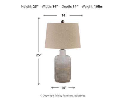 Marnina Ceramic Table Lamp (2/CN)