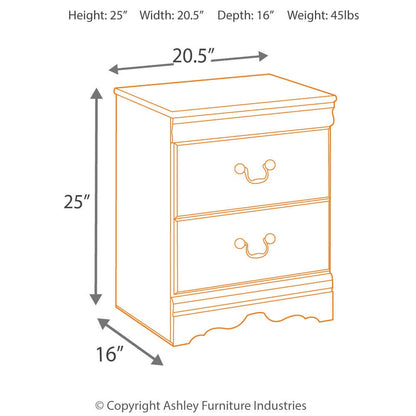 Huey Vineyard Two Drawer Night Stand