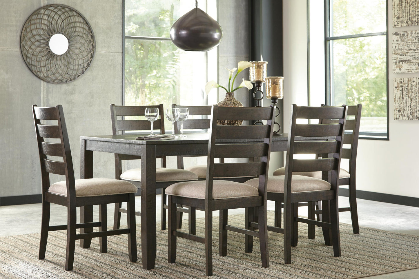 Rokane Dining Room Table Set (7/CN)