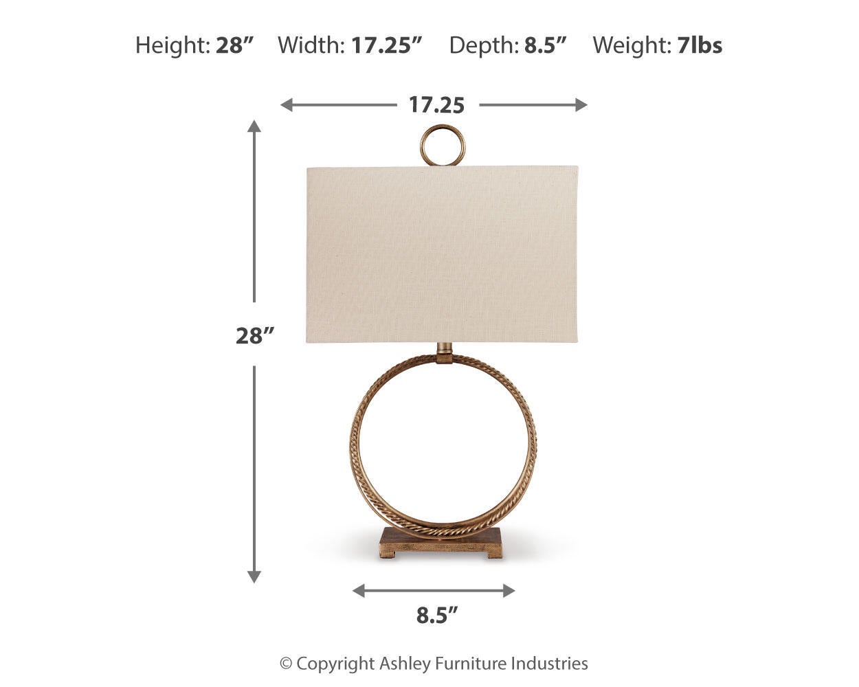 Mahala Metal Table Lamp (1/CN)