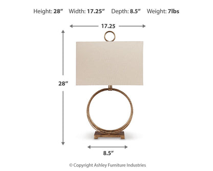 Mahala Metal Table Lamp (1/CN)