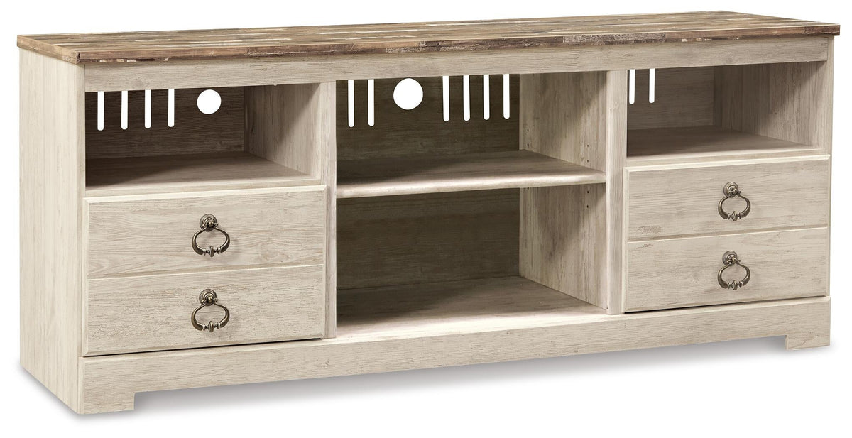Willowton LG TV Stand w/Fireplace Option