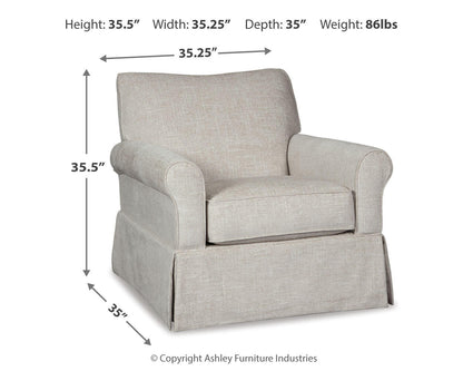 Searcy Swivel Glider Accent Chair