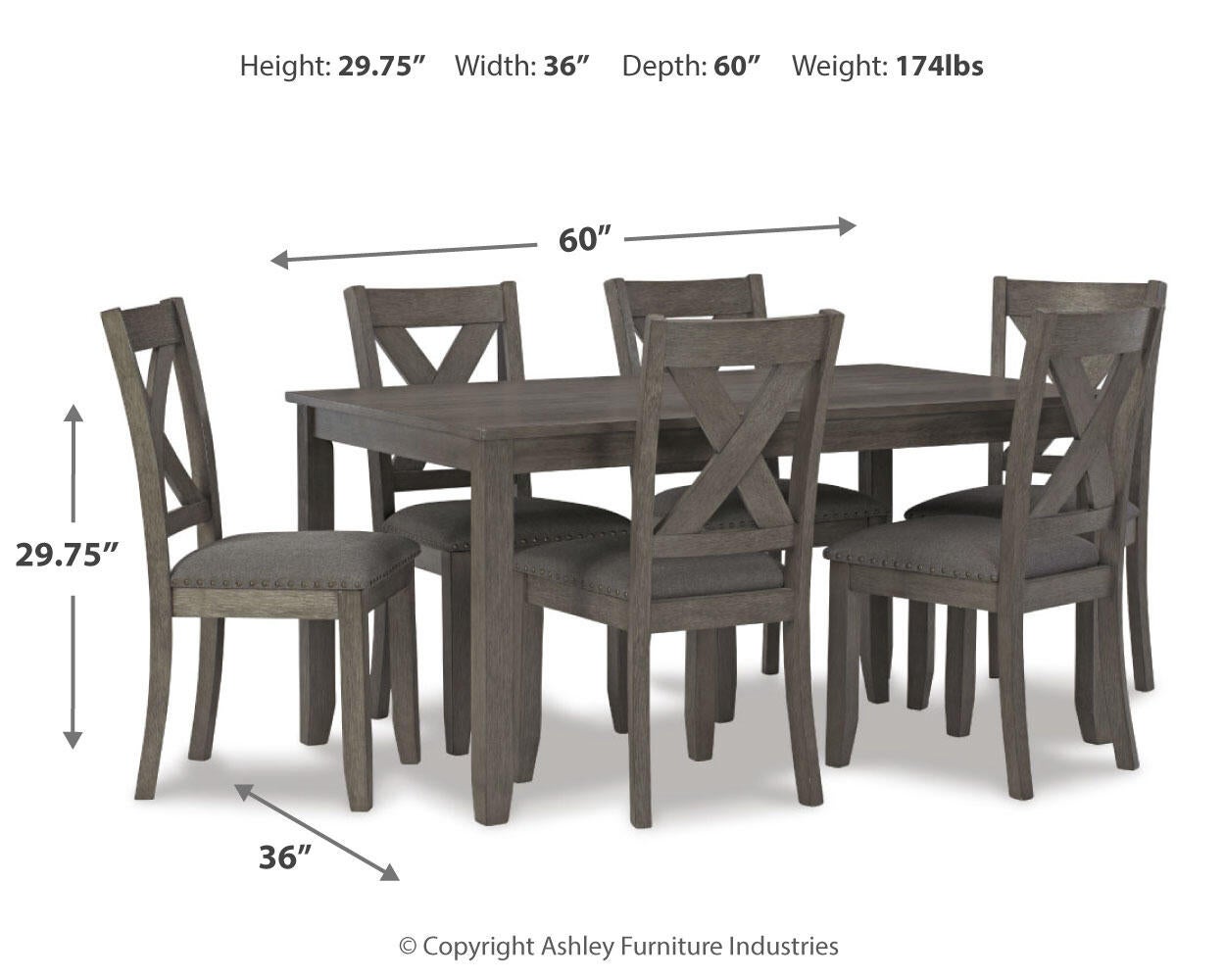 Caitbrook RECT DRM Table Set (7/CN)