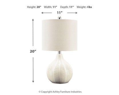 Rainermen Ceramic Table Lamp (1/CN)