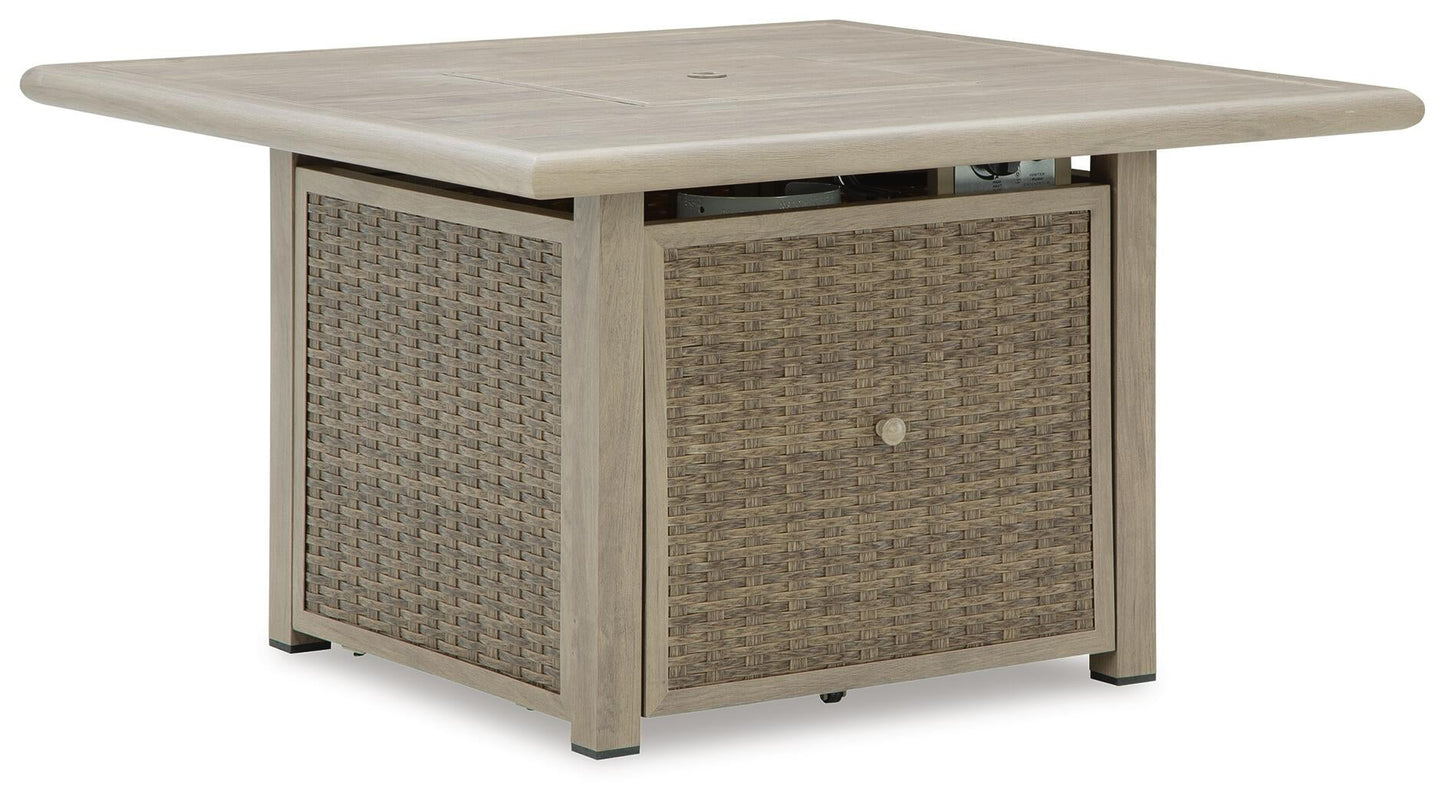 Cliff Trails Square Fire Pit Table