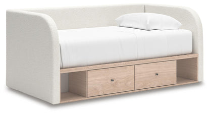 Arloster Twin Upholstered Day Bed with Storage