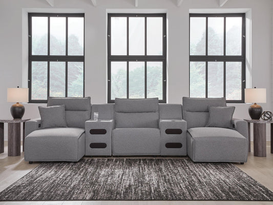 Modmax II 5-Piece Power Reclining Sectional with Chaise and Audio Consoles