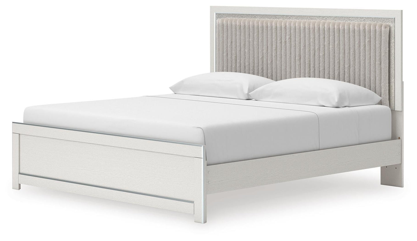 Zuraleus King Upholstered Panel Platform Bed