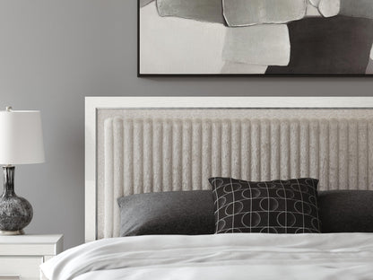Zuraleus King Upholstered Panel Platform Bed
