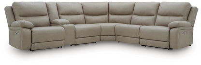 Narwhal Place 6-Piece Reclining Sectional with Storage Console