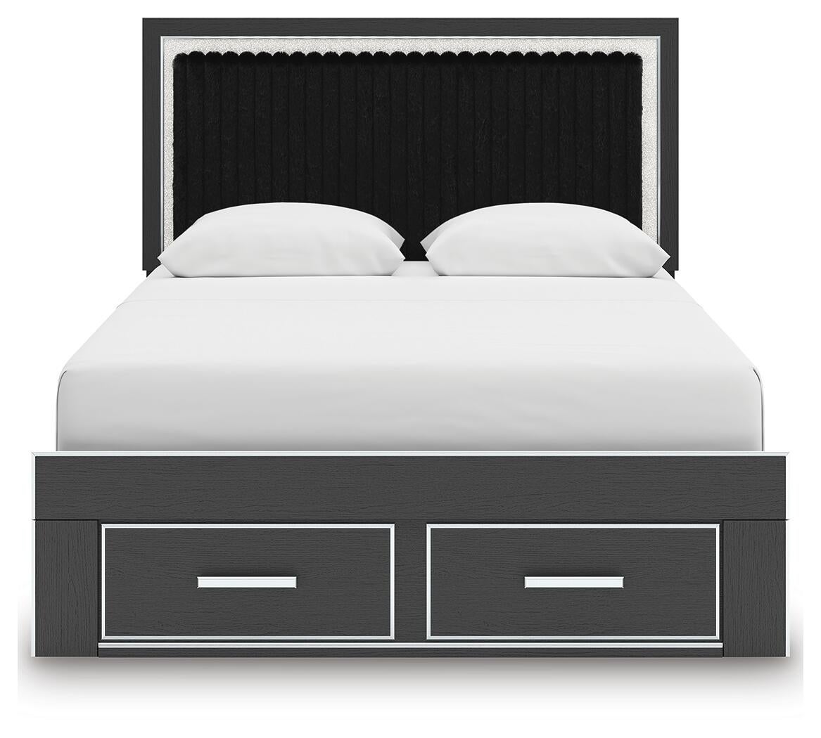 Zuraleus Queen Upholstered Panel Storage Bed