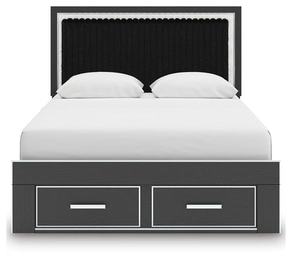 Zuraleus Queen Upholstered Panel Storage Bed