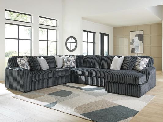 Midnight-Madness 4-Piece Sectional with Chaise