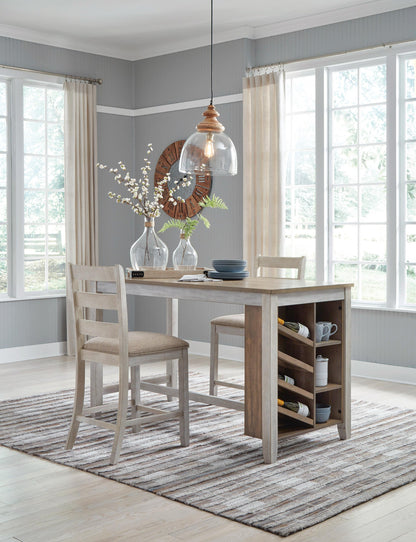 Skempton Counter Height Dining Table and 2 Barstools