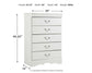 Anarasia Full Sleigh Headboard, Dresser, Mirror, Chest and Nightstand