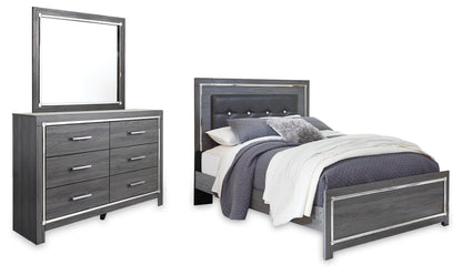 Lodanna Queen Panel Bed with Mirrored Dresser