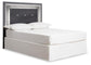 Lodanna Full Upholstered Panel Headboard Bed with Mirrored Dresser