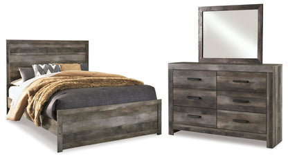 Wynnlow Queen Panel Bed with Mirrored Dresser